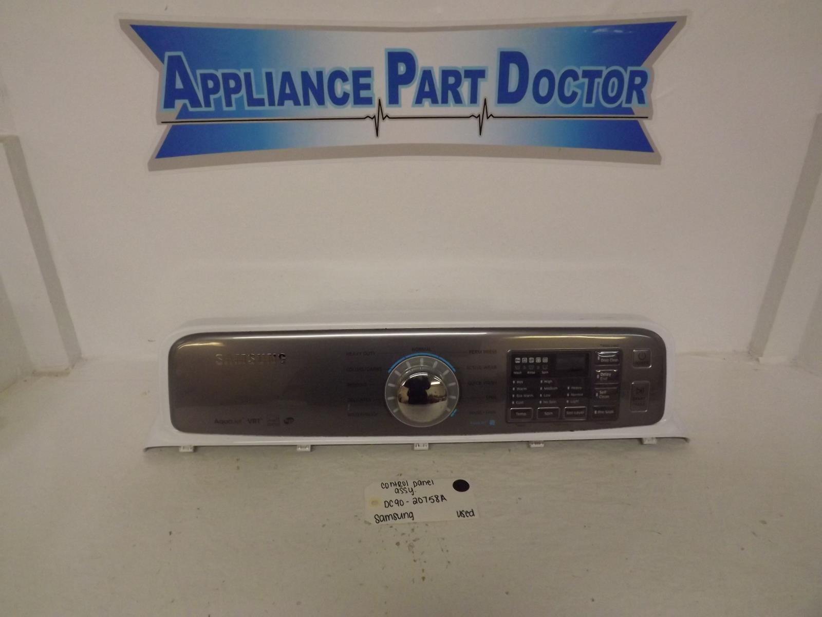 Samsung Washer DC90-20758A Control Panel Assembly Used Samsung Washer DC90-20758A Control Panel Assembly Used